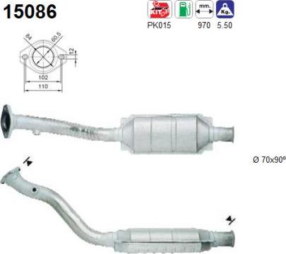 AS 15086 - Catalytic Converter autospares.lv