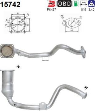 AS 15742 - Catalytic Converter autospares.lv