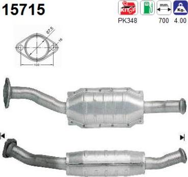 AS 15715 - Catalytic Converter autospares.lv