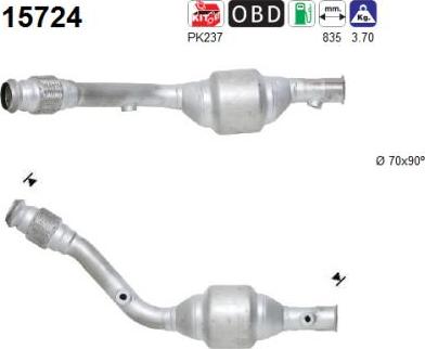 AS 15724 - Catalytic Converter autospares.lv