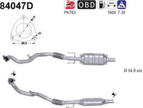 AS 84047D - Catalytic Converter autospares.lv