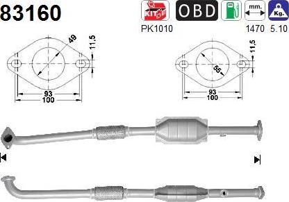 AS 83160 - Catalytic Converter autospares.lv