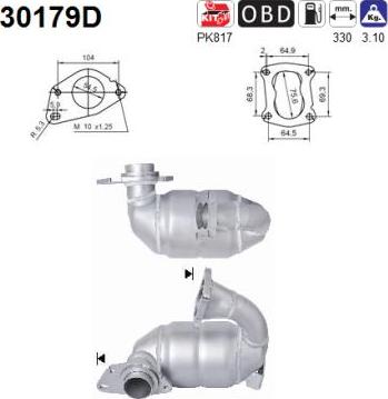 AS 30179D - Catalytic Converter autospares.lv