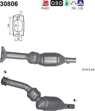 AS 30806 - Catalytic Converter autospares.lv