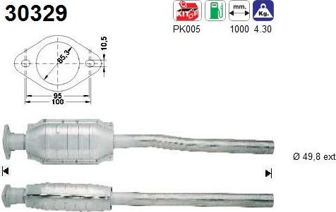 AS 30329 - Catalytic Converter autospares.lv