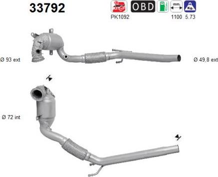 AS 33792 - Catalytic Converter autospares.lv