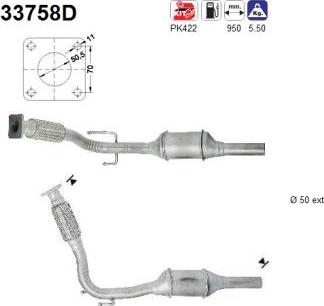 AS 33758D - Catalytic Converter autospares.lv