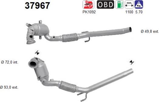 AS 37967 - Catalytic Converter autospares.lv