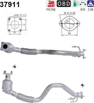 AS 37911 - Catalytic Converter autospares.lv