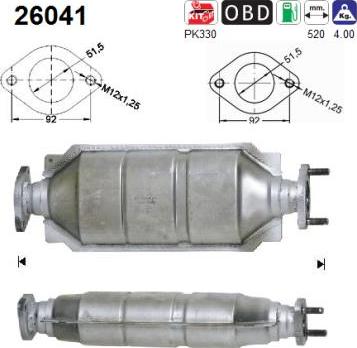 AS 26041 - Catalytic Converter autospares.lv