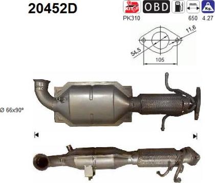 AS 20452D - Catalytic Converter autospares.lv