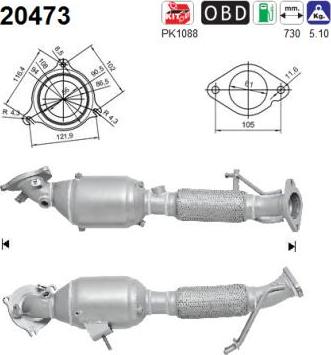 AS 20473 - Catalytic Converter autospares.lv