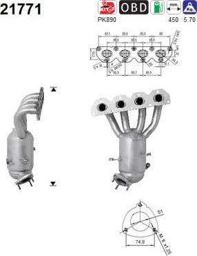 AS 21771 - Catalytic Converter autospares.lv