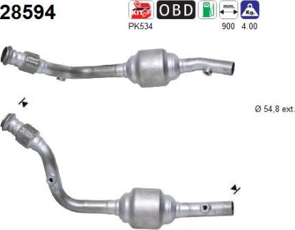 AS 28594 - Catalytic Converter autospares.lv