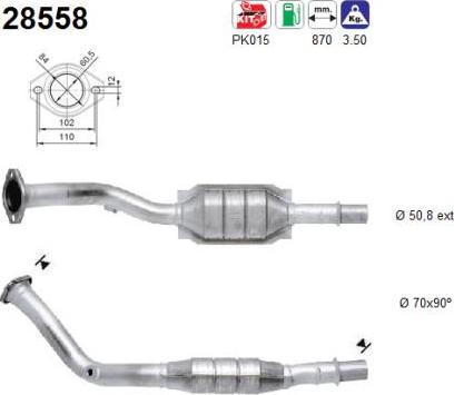 AS 28558 - Catalytic Converter autospares.lv