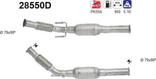 AS 28550D - Catalytic Converter autospares.lv