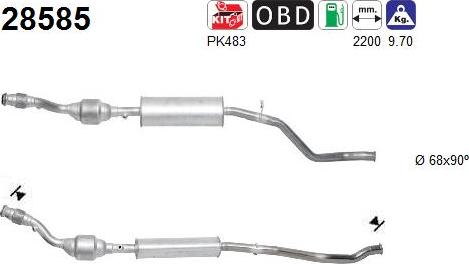 AS 28585 - Catalytic Converter autospares.lv