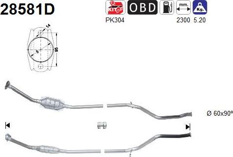 AS 28581D - Catalytic Converter autospares.lv