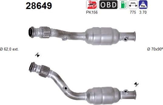 AS 28649 - Catalytic Converter autospares.lv