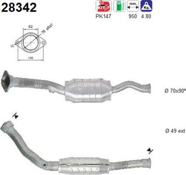 AS 28342 - Catalytic Converter autospares.lv