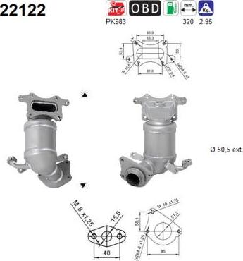 AS 22122 - Catalytic Converter autospares.lv