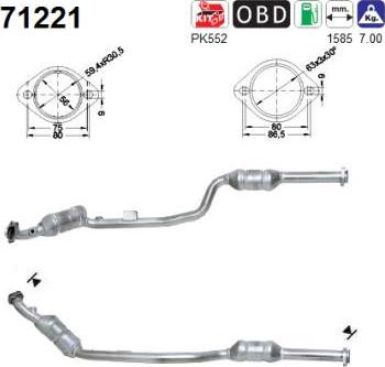 AS 71221 - Catalytic Converter autospares.lv