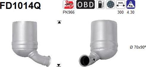 AS FD1014Q - Soot / Particulate Filter, exhaust system autospares.lv