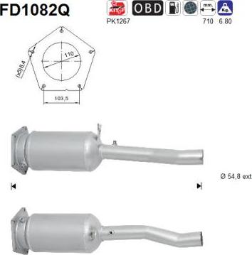 AS FD1082Q - Soot / Particulate Filter, exhaust system autospares.lv