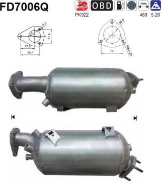 AS FD7006Q - Soot / Particulate Filter, exhaust system autospares.lv