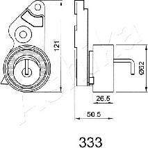 Ashika 45-03-333 - Tensioner, timing belt autospares.lv