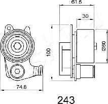 Ashika 45-02-243 - Tensioner, timing belt autospares.lv