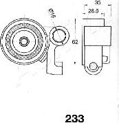 Ashika 45-02-233 - Tensioner, timing belt autospares.lv