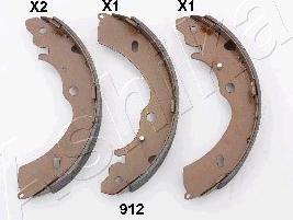 Ashika 55-09-912 - Brake Shoe Set autospares.lv