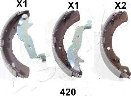 Ashika 55-04-420 - Brake Shoe Set autospares.lv