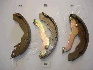 Ashika 55-05-592 - Brake Shoe Set autospares.lv