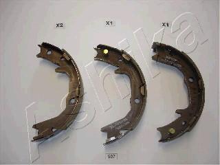 Ashika 55-05-507 - Brake Shoe Set, parking brake autospares.lv