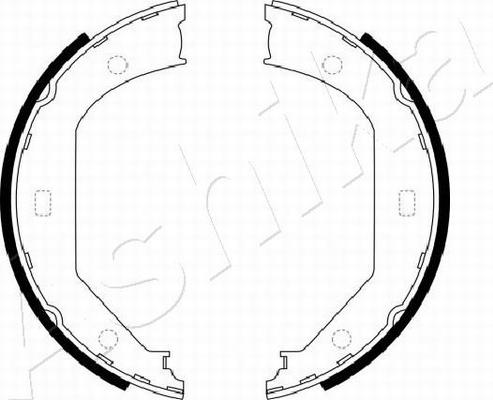 Ashika 55-00-0102 - Brake Shoe Set, parking brake autospares.lv