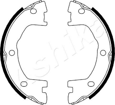 Ashika 55-00-0231 - Brake Shoe Set, parking brake autospares.lv