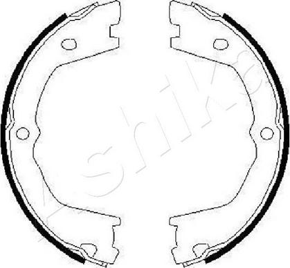 Ashika 55-00-0232 - Brake Shoe Set, parking brake autospares.lv