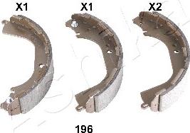 Ashika 55-01-196 - Brake Shoe Set autospares.lv