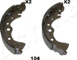 Ashika 55-01-104 - Brake Shoe Set autospares.lv