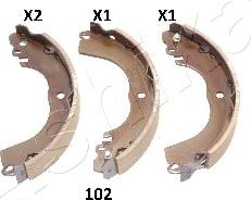 Ashika 55-01-102 - Brake Shoe Set autospares.lv