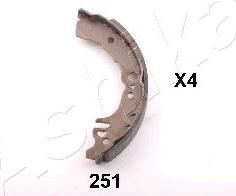 Ashika 55-02-251 - Brake Shoe Set autospares.lv