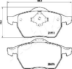 Ashika 50-00-0941 - Brake Pad Set, disc brake autospares.lv