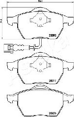 Ashika 50-00-0906 - Brake Pad Set, disc brake autospares.lv