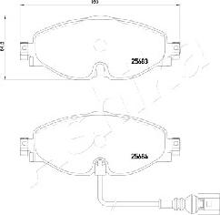 Ashika 50-00-0907 - Brake Pad Set, disc brake autospares.lv