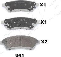 Ashika 50-00-041 - Brake Pad Set, disc brake autospares.lv