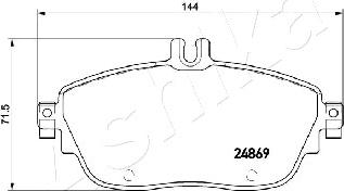 Ashika 50-00-0503 - Brake Pad Set, disc brake autospares.lv