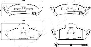 Ashika 50-00-0535 - Brake Pad Set, disc brake autospares.lv