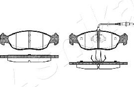 Ashika 50-00-0638 - Brake Pad Set, disc brake autospares.lv